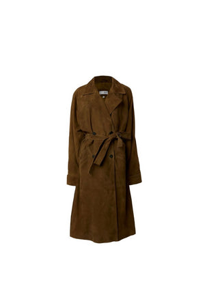 Suede Trench Coat